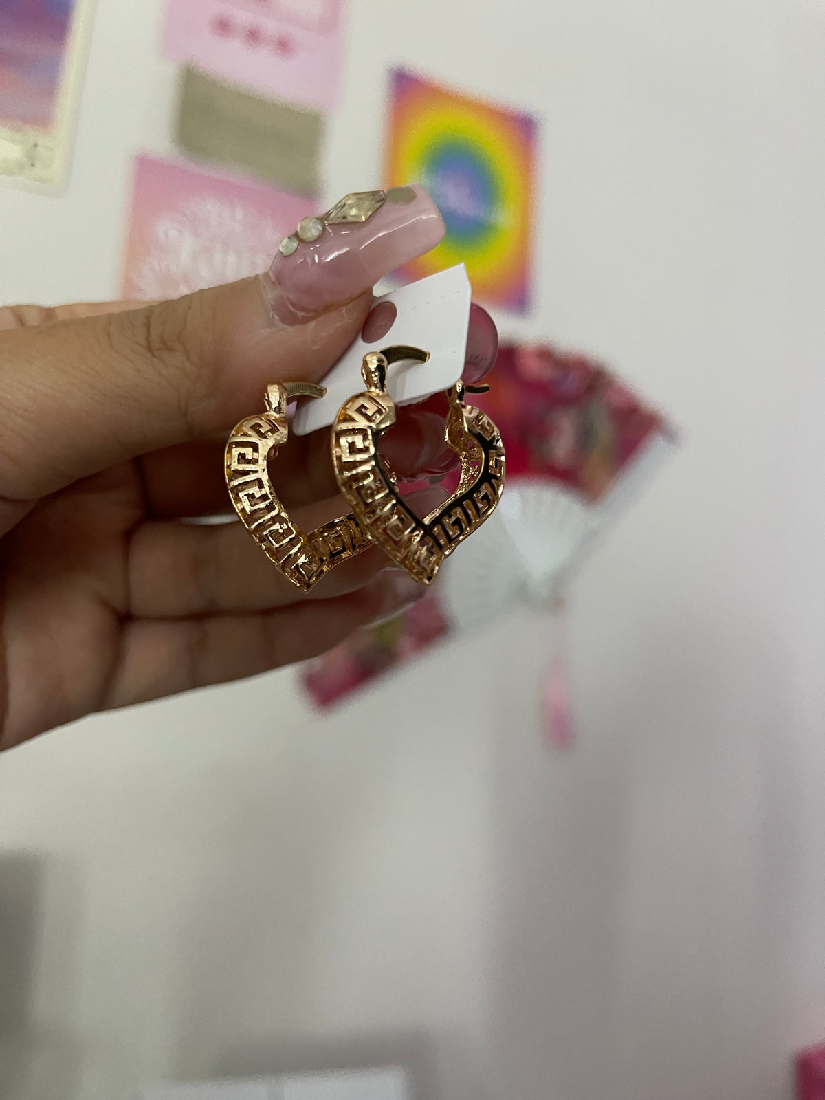 Heart Bamboo Hoops