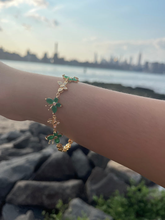 Green Butterfly Bracelet