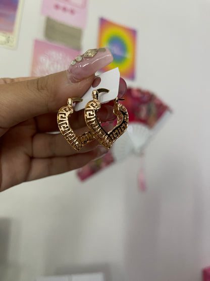 Heart Bamboo Hoops