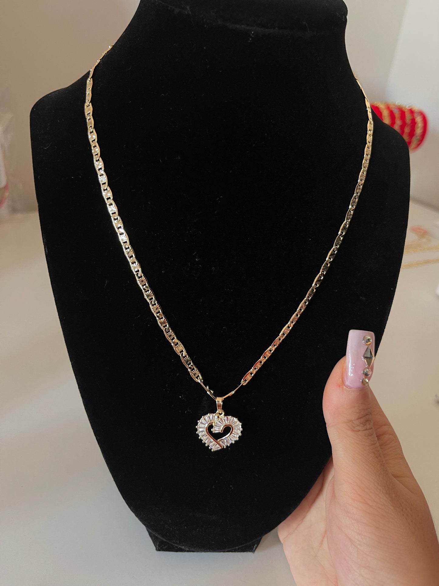 Iced Out Heart Necklace