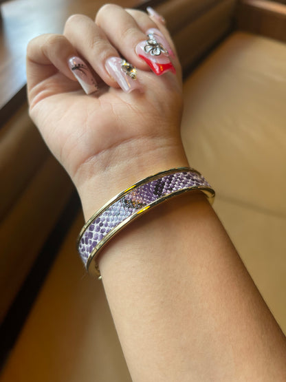 Purple Snakeprint Bangle