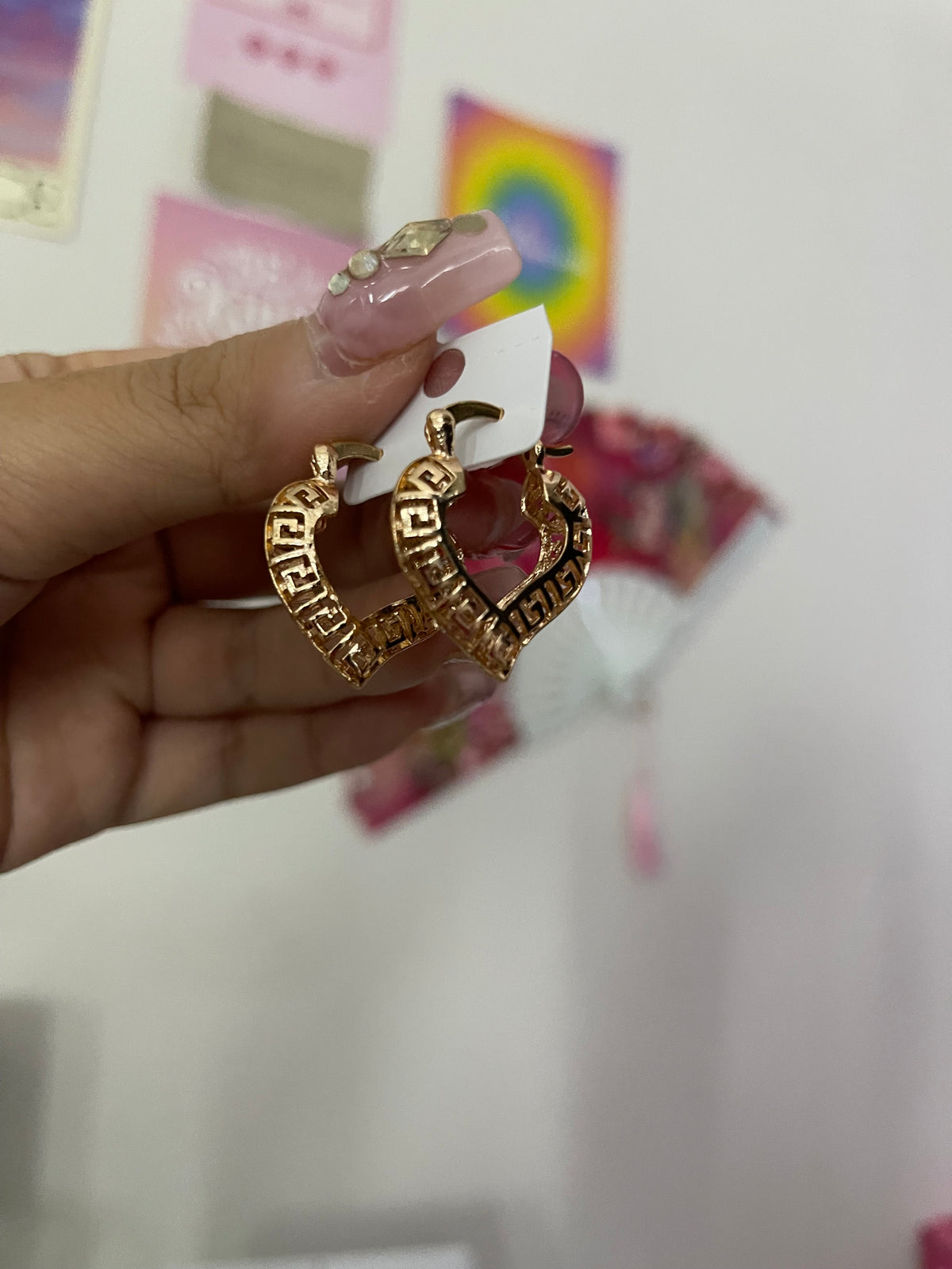 Heart Bamboo Hoops