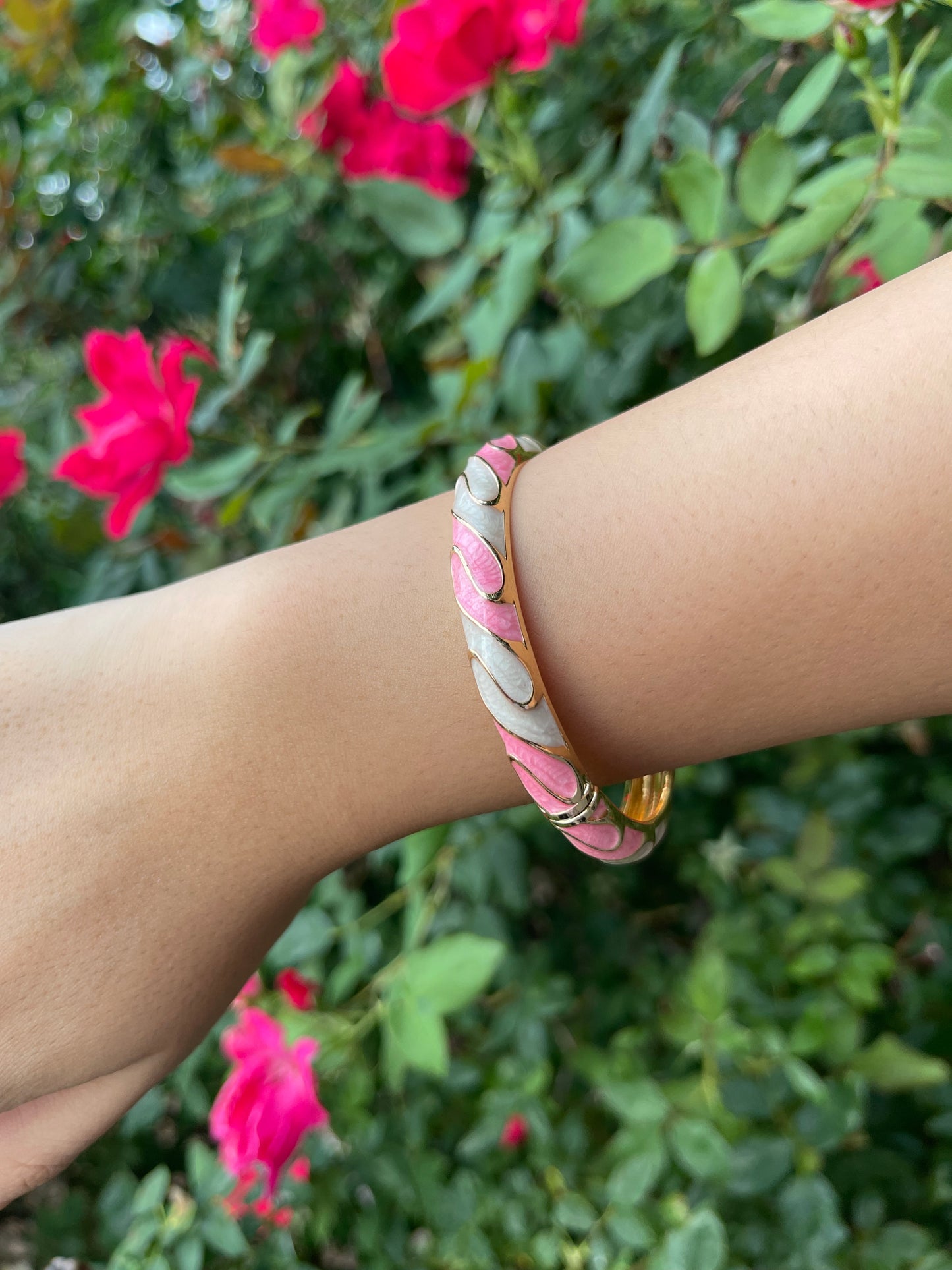 Pink Wavy Bangle