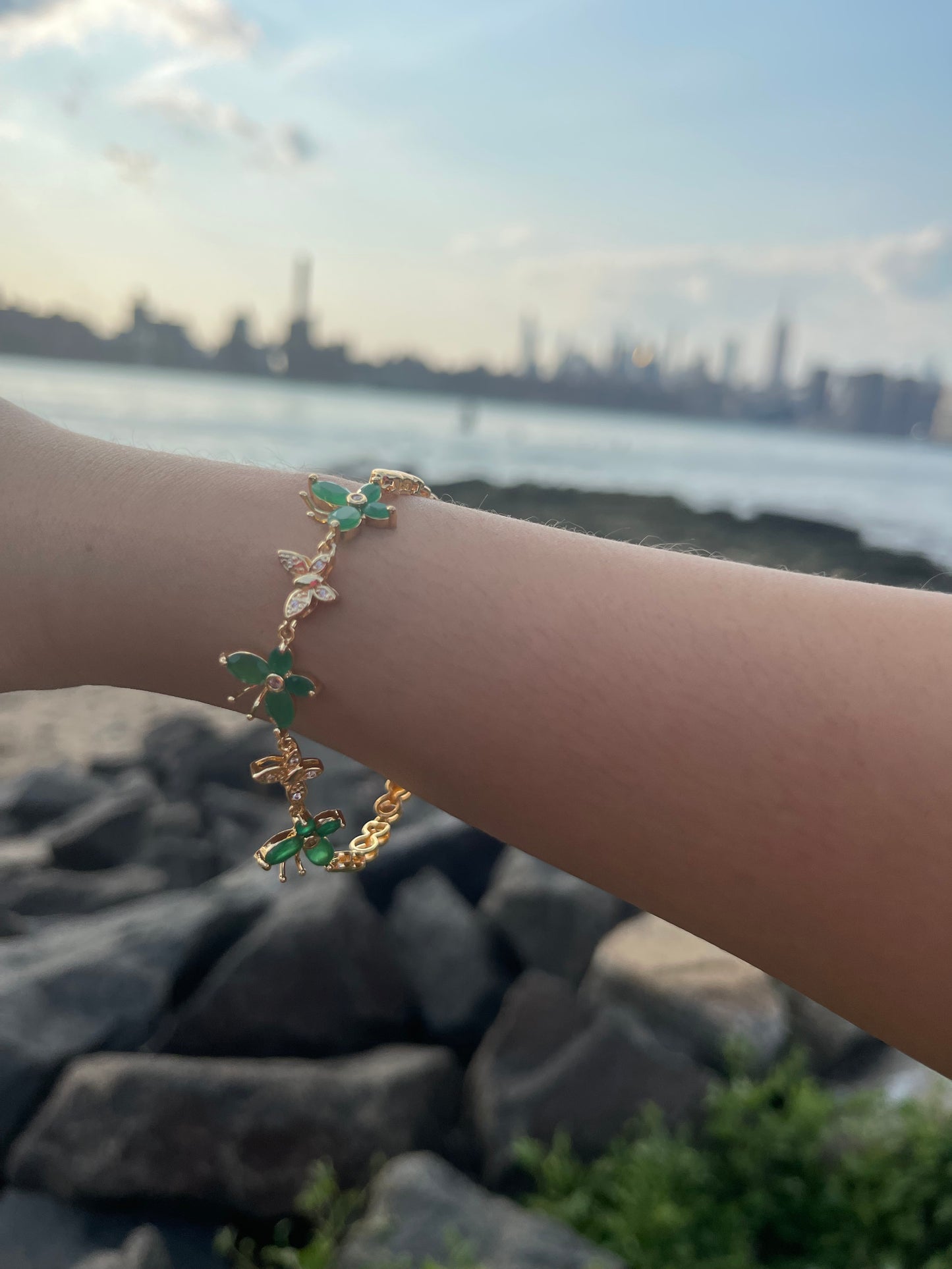 Green Butterfly Bracelet