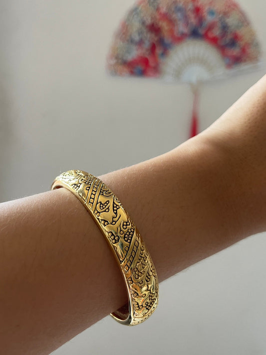 Gold Printed Bangle