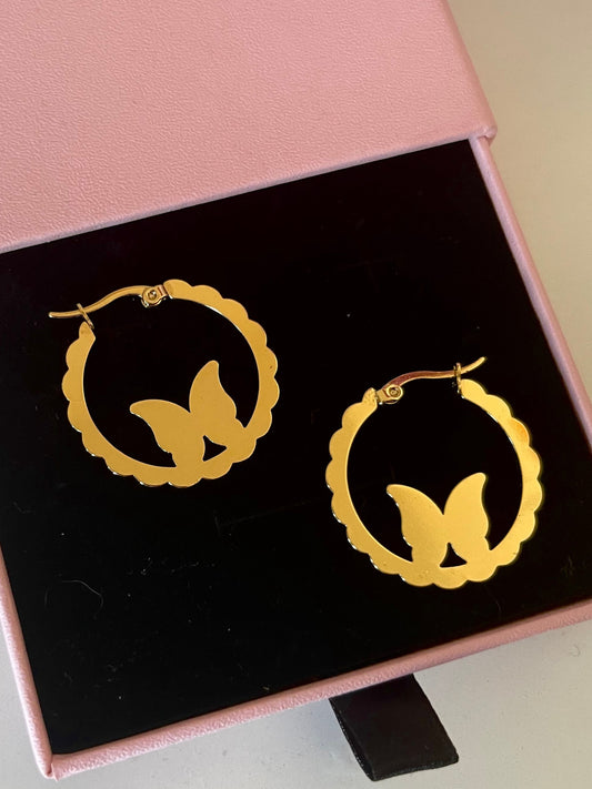 Butterfly Mini Hoops