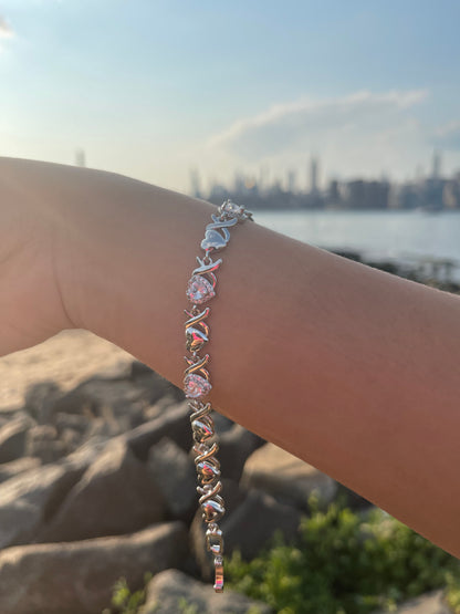 Silver Hearts Bracelet