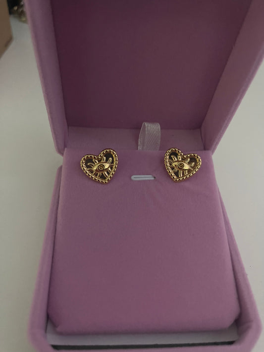 Sun Evil Eye Earrings