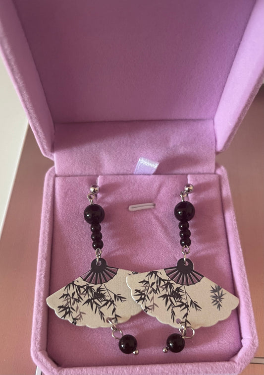Beaded Fan Earring
