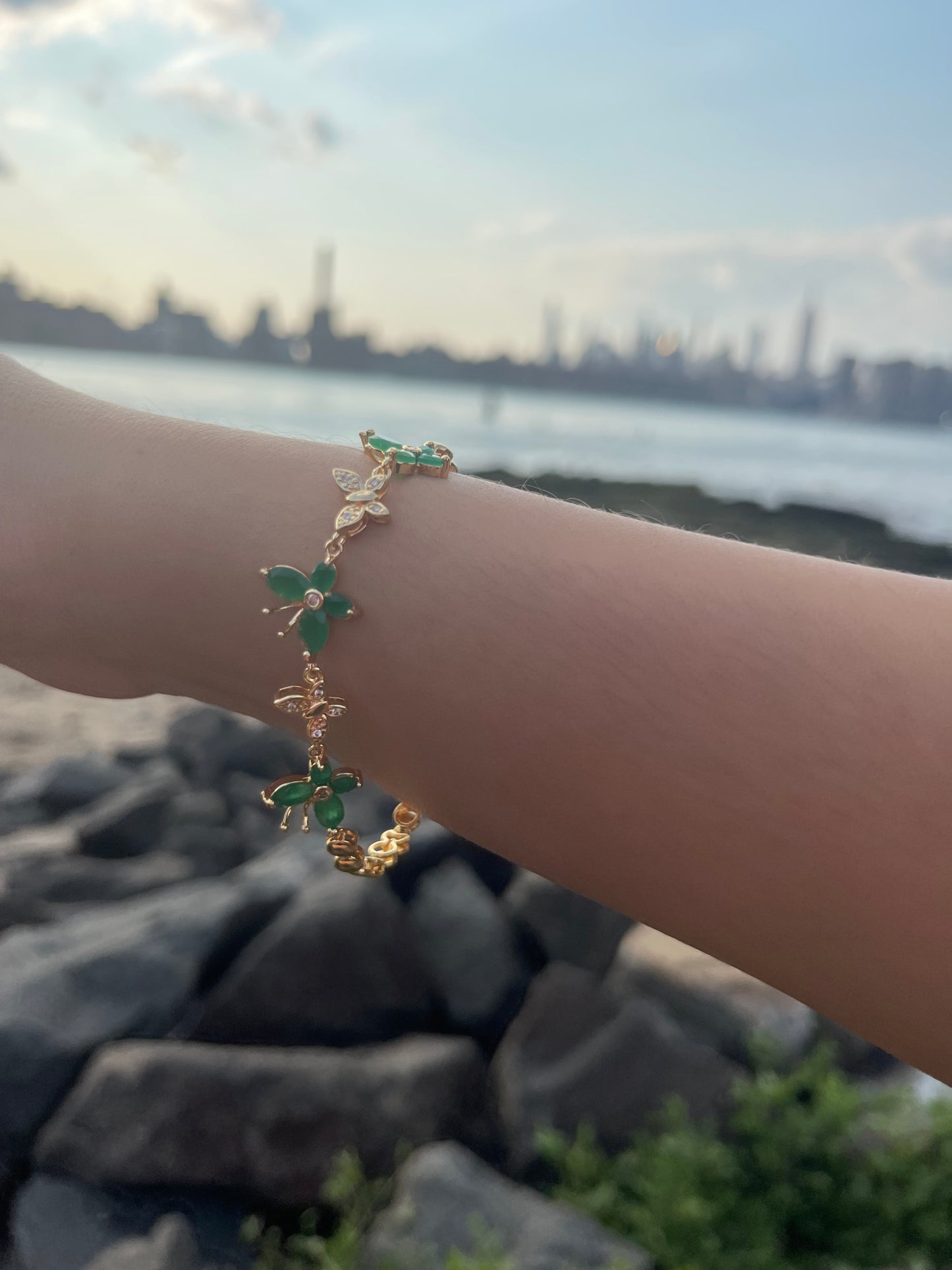 Green Butterfly Bracelet