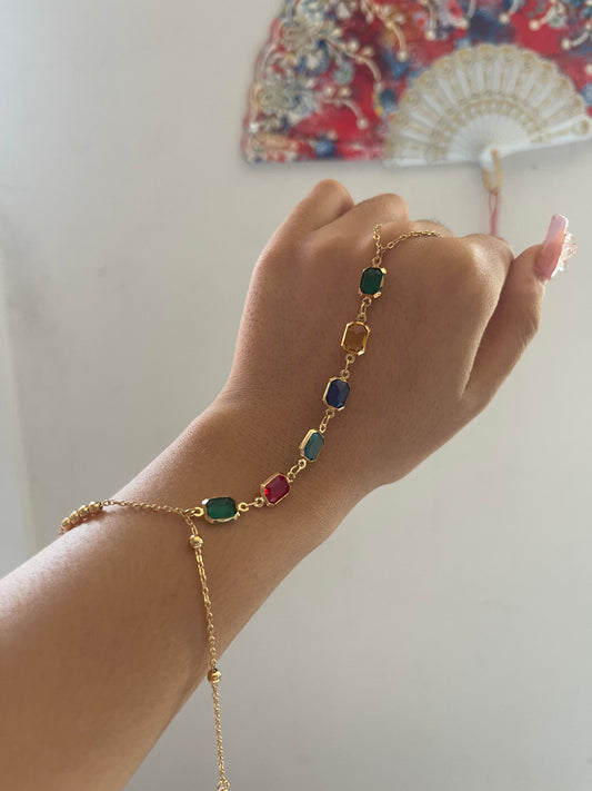 Square Gem Hand Chain