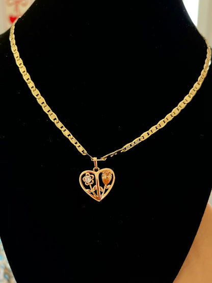 Floral Heart Necklace