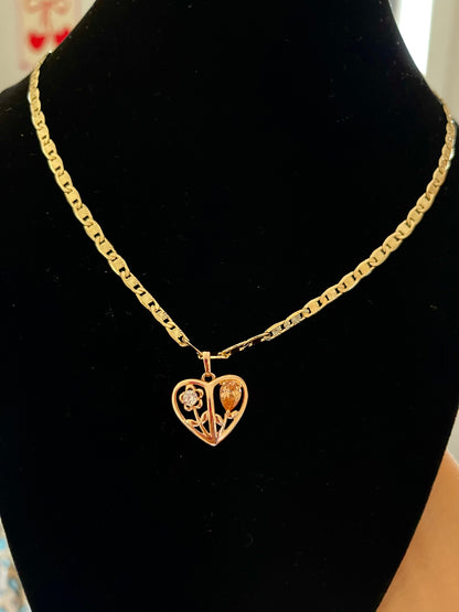 Floral Heart Necklace