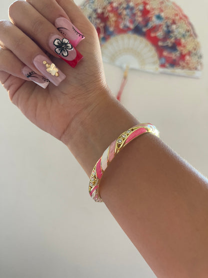 Pink Gem Bangle