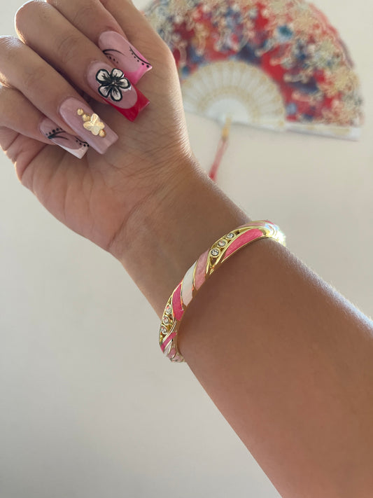 Pink Gem Bangle