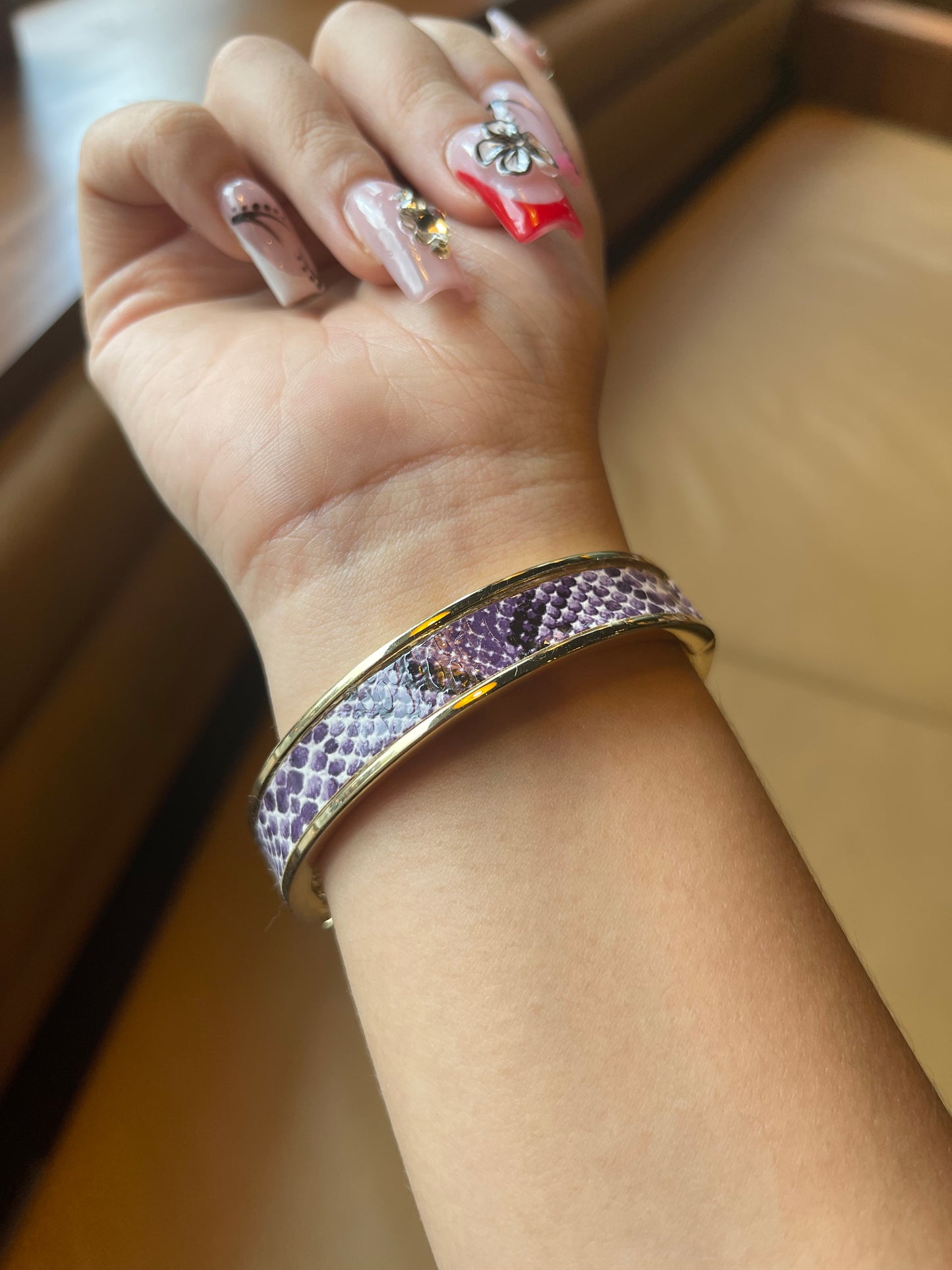 Purple Snakeprint Bangle