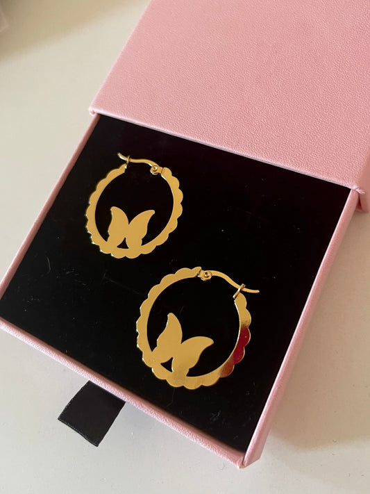 Butterfly Mini Hoops