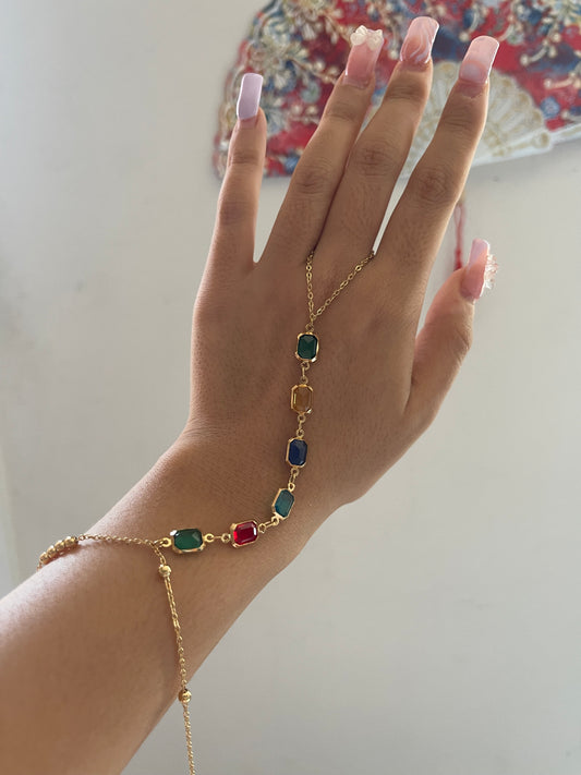 Square Gem Hand Chain