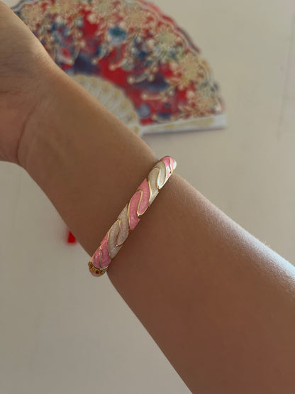 Pink Wavy Bangle