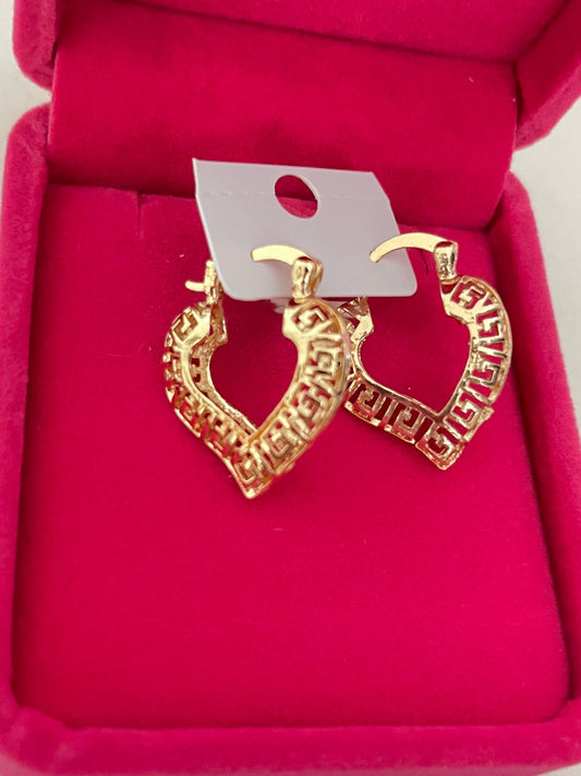 Heart Bamboo Hoops
