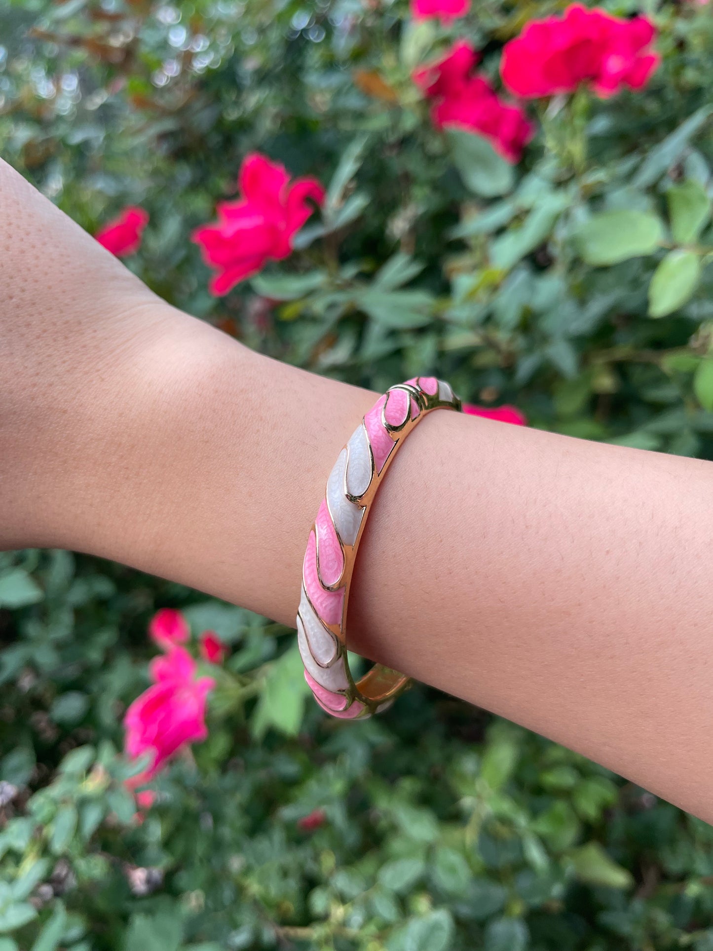 Pink Wavy Bangle