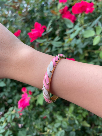 Pink Wavy Bangle