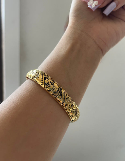 Gold Printed Bangle