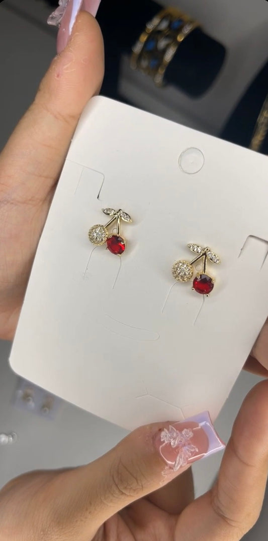 Cherry Studded Earrings