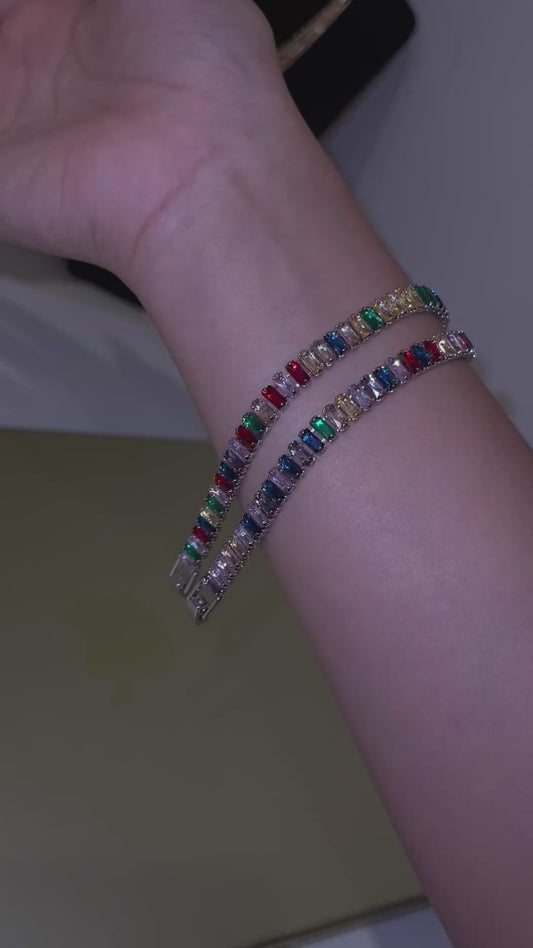 Multi Colored Gem Bracelet