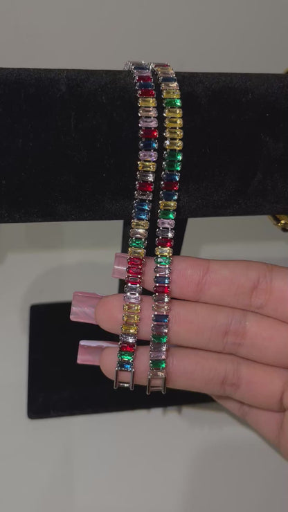 Multi Colored Gem Bracelet