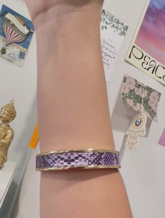 Purple Snakeprint Bangle